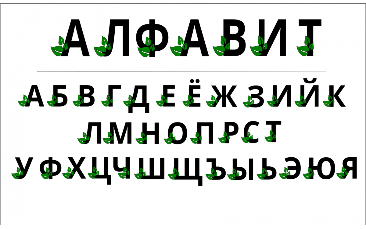 Русские декаративные буквы в svg формате
